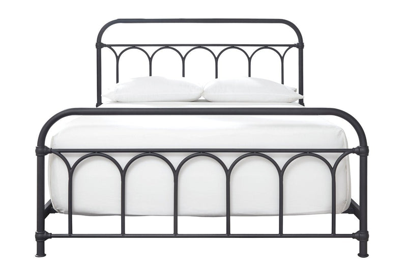 Nashburg Black Queen Metal Bed - Lara FurnitureQueen Bed