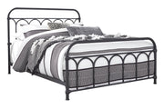 Nashburg Black Queen Metal Bed - Lara FurnitureQueen Bed