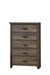 Calhoun Brown Bookcase Bedroom Set - Lara Furniture