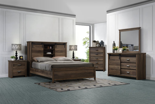 Calhoun Brown Bookcase Bedroom Set - Lara Furniture