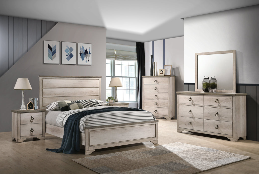 Patterson Driftwood Gray Panel Bedroom Set - Lara Furniture
