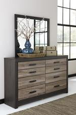 Harlinton Charcoal Bedroom Mirror - Lara Furniture