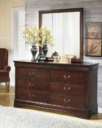 Alisdair Dark Brown Bedroom Mirror - Lara Furniture