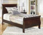 Alisdair Dark Brown Twin Sleigh Headboard/Footboard - B376-53 - Lara Furniture
