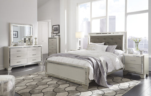 Lonnix Silver Youth LED Upholstered Panel Bedroom Set - Lara Furniture