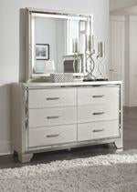 Lonnix Silver Finish Bedroom Mirror - Lara Furniture