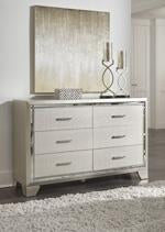 Lonnix Silver Finish Dresser - Lara Furniture