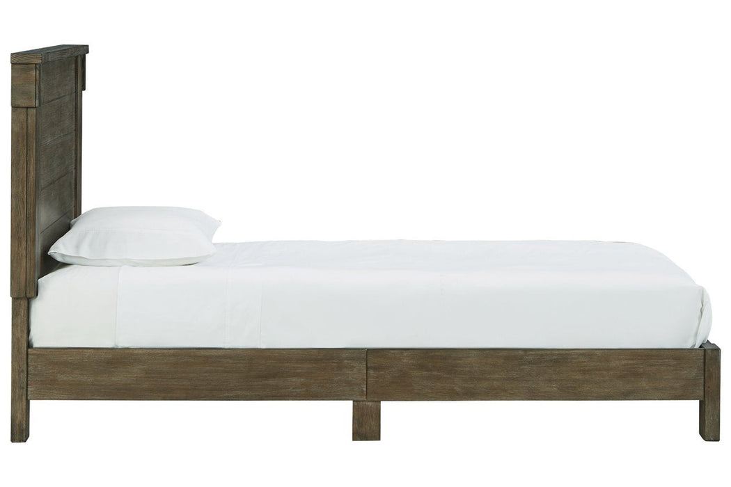Shamryn Grayish Brown Twin Panel Bed - Lara Furniture