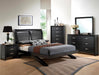 Galinda Black Arch King Platform Bed - Lara Furniture