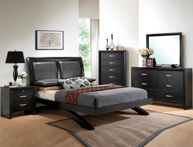 Galinda Black Arch Queen Platform Bed - Lara Furniture