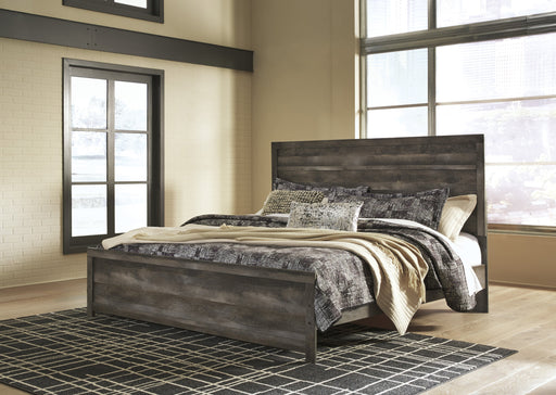 Wynnlow Gray King Panel Bed - Lara Furniture