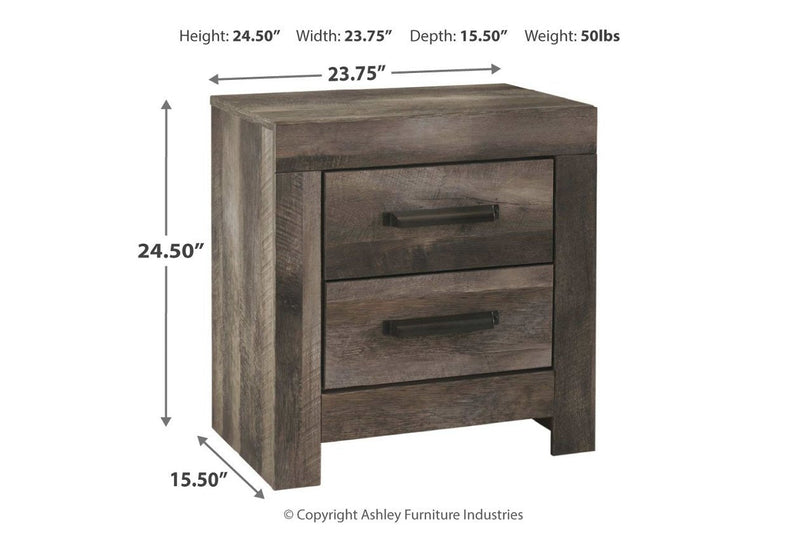 Wynnlow Gray Nightstand - Lara FurnitureNightstand