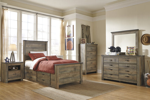 Trinell Brown Panel Under Bed Storage Youth Bedroom Set - Lara Furniture