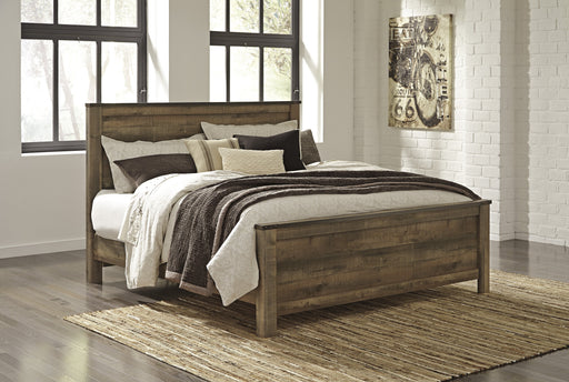 Trinell Brown King Panel Bed - Lara Furniture