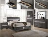 Regata Gray King Storage Platform Bed - Lara Furniture