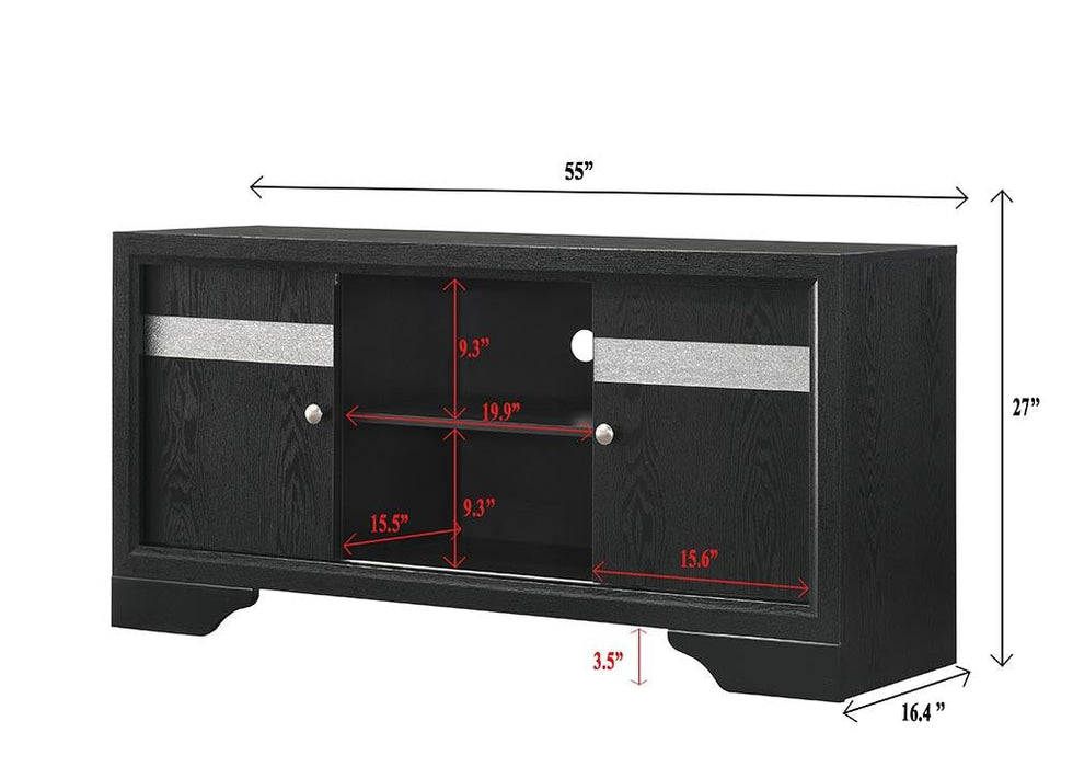 Regata Black 55" TV Stand - Lara Furniture