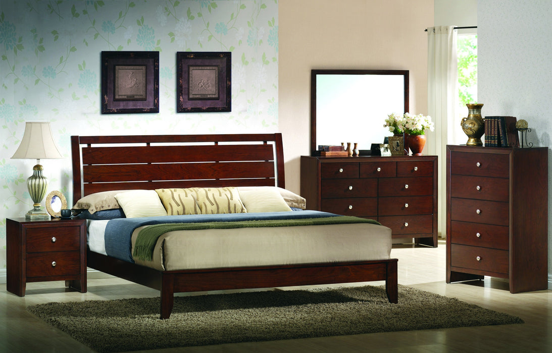 Evan Cherry Panel Bedroom Set - Lara Furniture