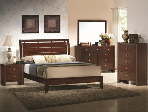 Evan Cherry Twin Panel Bed - Lara Furniture