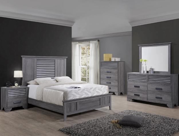 Sarter Gray Panel Bedroom Set - Lara Furniture