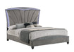 Frampton Gray LED Platform Bedroom Set - Lara Furniture