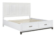 Brynburg White King Footboard Storage Platform Bed - Lara Furniture