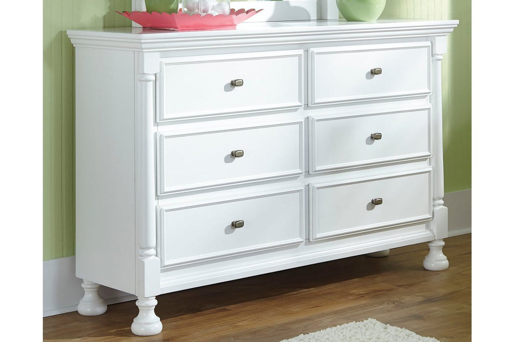Kaslyn White Dresser - Lara Furniture