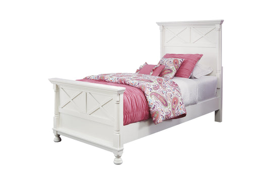 Kaslyn White Twin Panel Bed - Lara Furniture