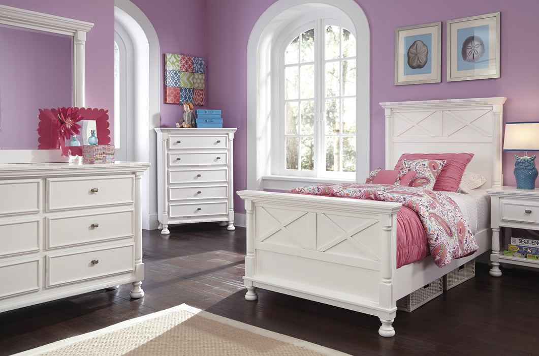 Kaslyn White Panel Youth Bedroom Set - Lara Furniture
