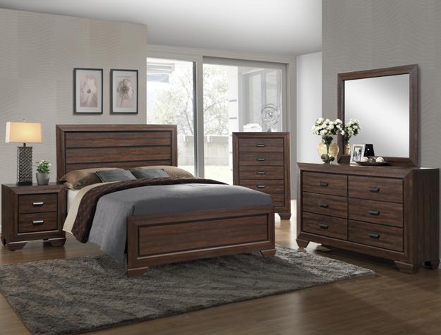 Farrow Chocolate Queen Panel Bed - Lara Furniture