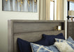 Arnett Gray Queen Bookcase Bed - Lara Furniture