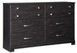Reylow Dark Brown Dresser - Lara Furniture