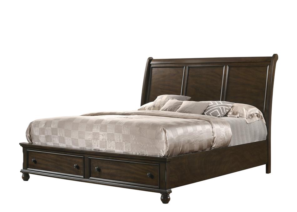 Lara Brown Queen Storage Platform Bed
