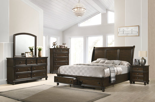Lara Brown Storage Platform Bedroom Set - Lara Furniture