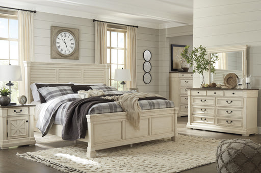 Bolanburg Antique White Louvered Panel Bedroom Set - Lara Furniture