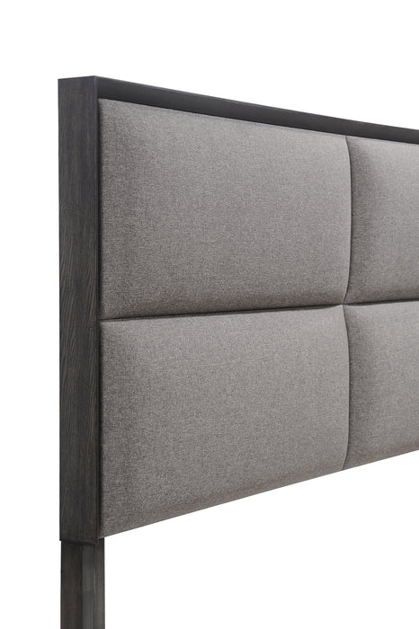 Florian Gray Panel Upholstered Bedroom Set - Lara Furniture