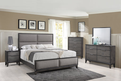 Florian Gray Panel Upholstered Bedroom Set - Lara Furniture