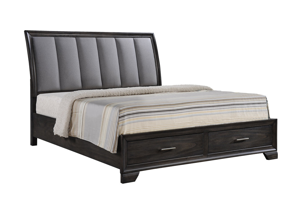 Jaymes Gray Storage Platform Bedroom Set - Lara Furniture