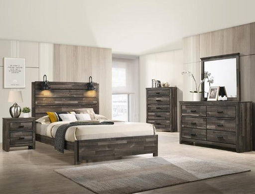 Carter Brown Full Panel Bed - Lara Furniture
