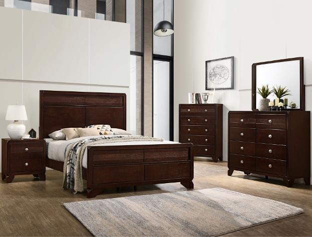 Tamblin Cherry Panel Bedroom Set - Lara Furniture