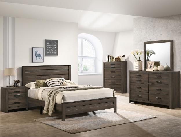 Marley Brown Queen Panel Bed - Lara Furniture