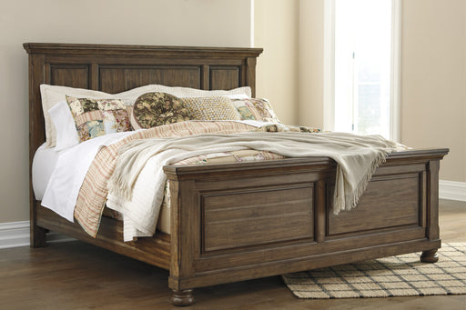 Flynnter Medium Brown Queen Panel Bed - Lara Furniture