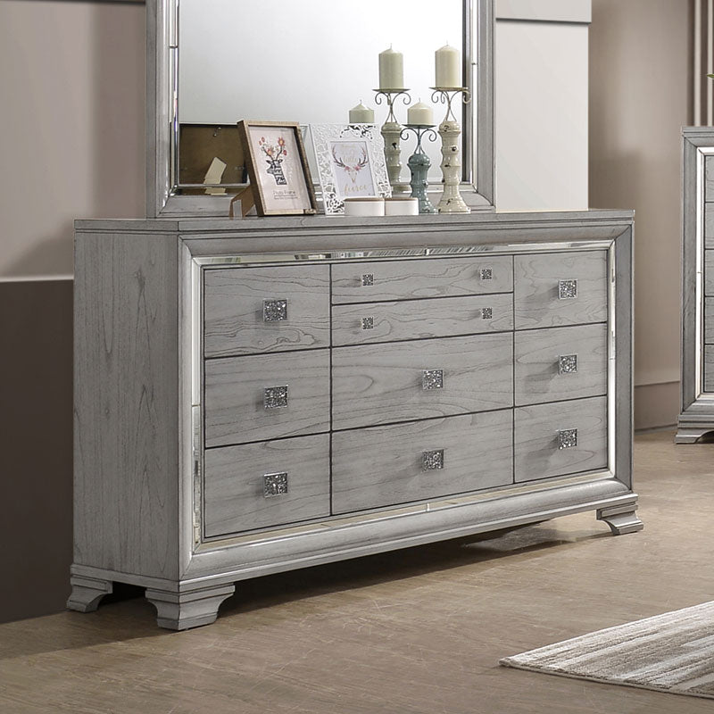 Vail Gray Mirror - Lara FurnitureMirror