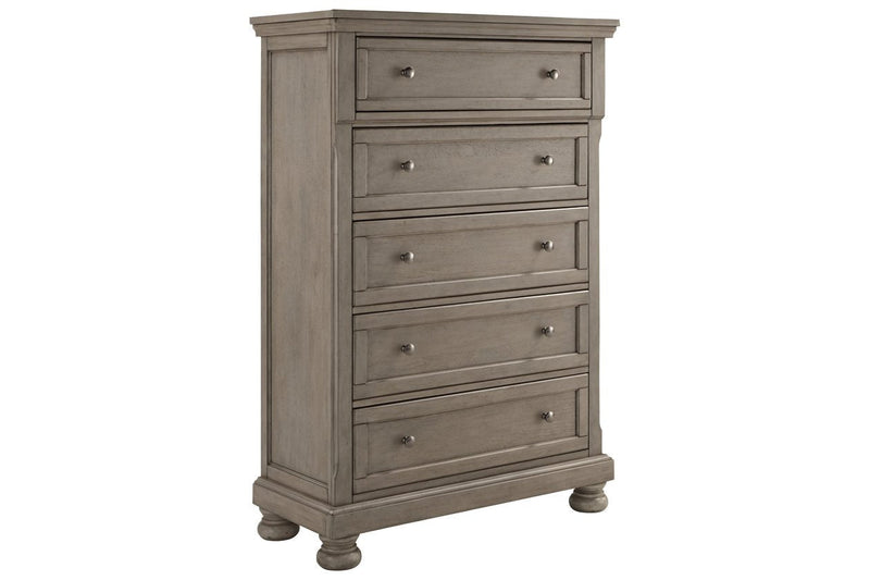 Lettner Light Gray Chest of Drawers - Lara FurnitureChest