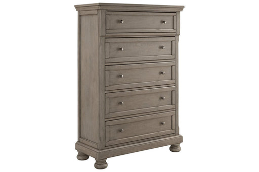 Lettner Light Gray Chest of Drawers - Lara FurnitureChest