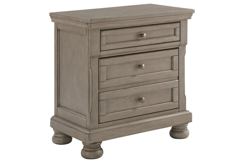 Lettner Light Gray Nightstand - Lara FurnitureNightstand