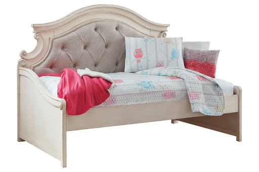 Realyn Chipped White Twin Day Bed - Lara Furniture