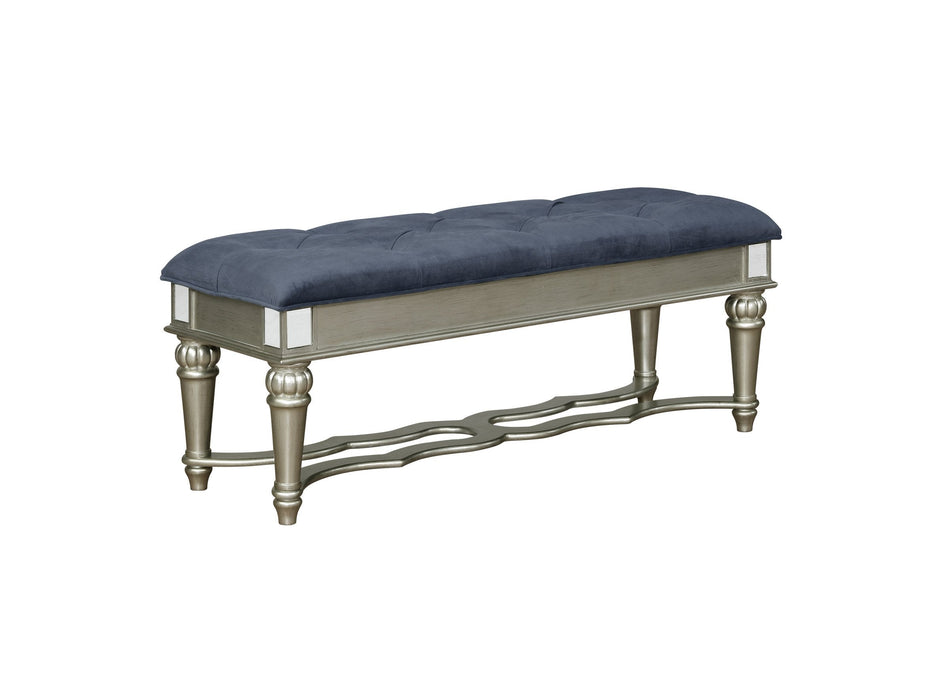 Sterling Silver Bedroom Bench - Lara Furniture