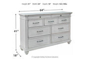 Kanwyn Whitewash Dresser - Lara FurnitureDresser