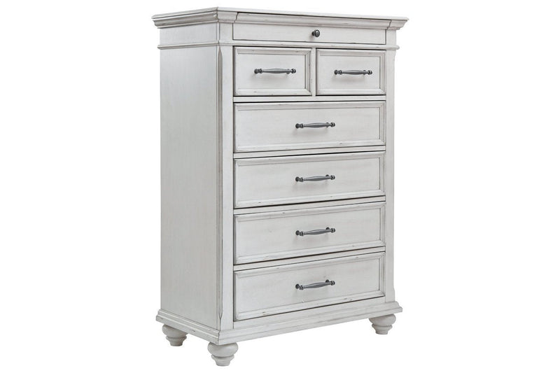 Kanwyn Whitewash Chest of Drawers - Lara FurnitureChest