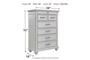 Kanwyn Whitewash Chest of Drawers - Lara FurnitureChest